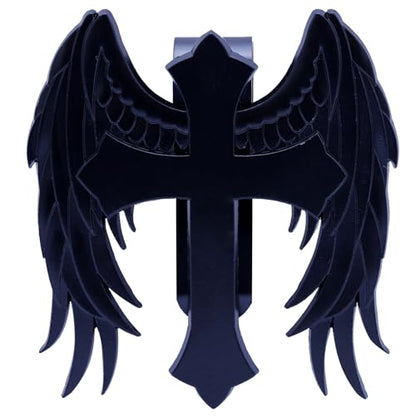 Guardian Angel Visor Clip - Guardian Angel Visor Clips for Cars,Stainless Steel Wings Cross Sunshade Clip Driver Gift - style: Cross Wings - Black