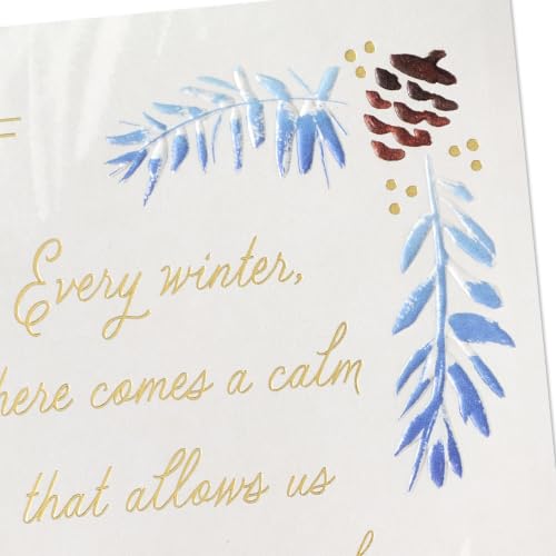 Hallmark Holiday Sympathy Card (May Your Heart Find Comfort) - size: 5 inches x 7.2 inches, style: May Your Heart Find Comfort