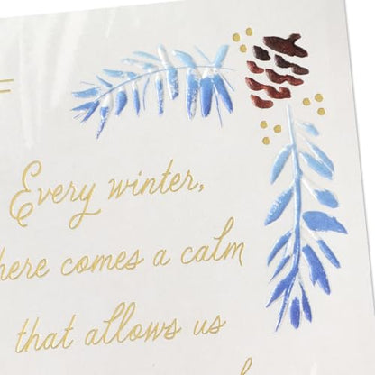 Hallmark Holiday Sympathy Card (May Your Heart Find Comfort) - size: 5 inches x 7.2 inches, style: May Your Heart Find Comfort