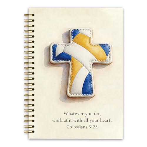 NaZaUK Christian volleyball Notebook, Prayer Bible School Supplies Notebooks, Basketball Coach Gifts for Men & Women & Players5.5x8.3 Inches - color: Volleyball
