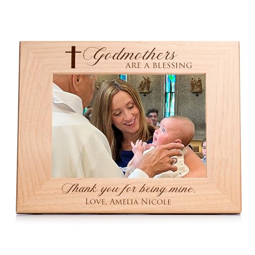 Lifetime Creations Personalized Godmother Picture Frame: Engraved Godmother Gift, Holds 5" x 7" Photo (Landscape) - color: Custom - Godmothers, size: 5" x 7" Landscape