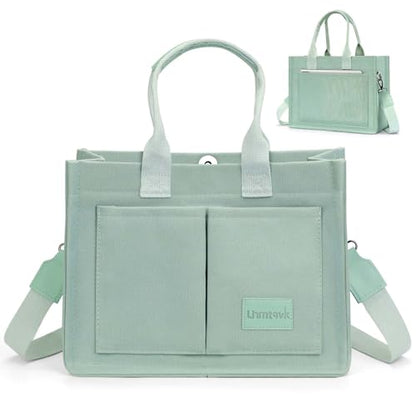 LHMTQVK Canvas Tote Bag for Women, Work & Bible Study Handbag - color: Green