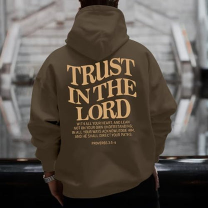 Christian Hoodies for Men Religious Faith Jesus Hoodie - color: Brown, size: XX-Large