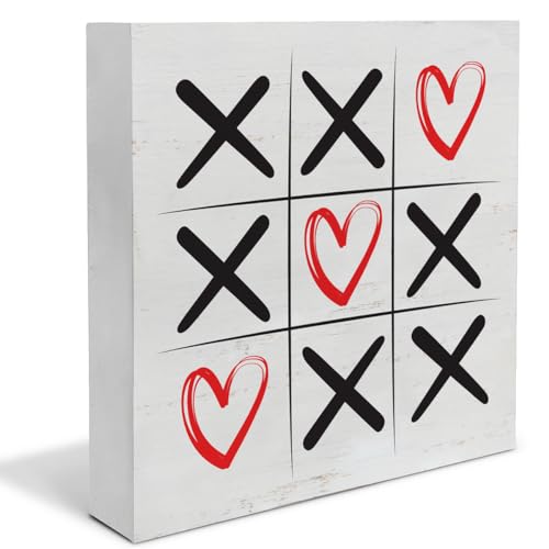 Rustic Valentines Decor & Sign - Wooden Valentine's Decoration for Home - color: Heart