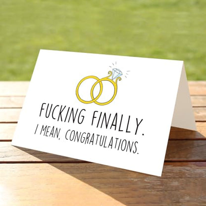 Humor Wedding Card for the Couple, Sarcastic Congrats Card for Bride & Groom, Funny Wedding Shower Card, Engagement Car, Marriage Congratulations Card - color: 3-32