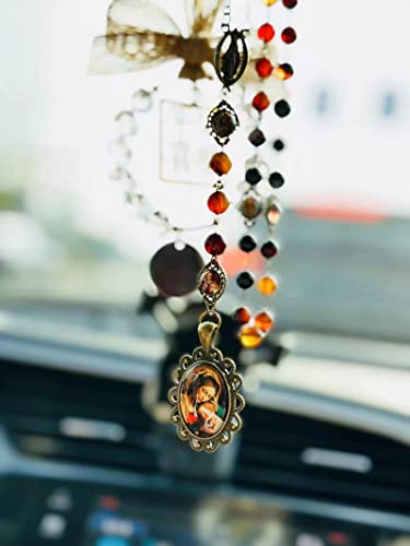 Seven Sorrows of Mary Rosary Chaplet 8mm Agate Beads Catholic Jewelry Necklace for Women Men - color: style 1