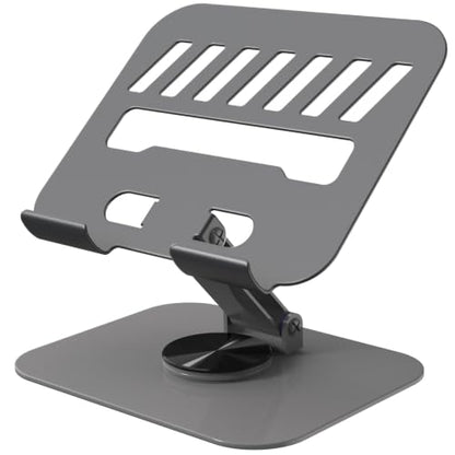 Metal Tablet Stand Holder Adjustable for iPad Kindle Tab, Grey - color: Grey