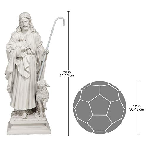 Design Toscano Jesus, The Good Shepherd Garden Statue: Large - size: 12 Inches Wide, 8 Inches Deep, 28 Inches High, style: Good Shepherd