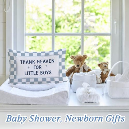 Thank Heaven for Little Boys Pillow Cover 12x20 - color: Thank Heaven for Little Boys-12x20