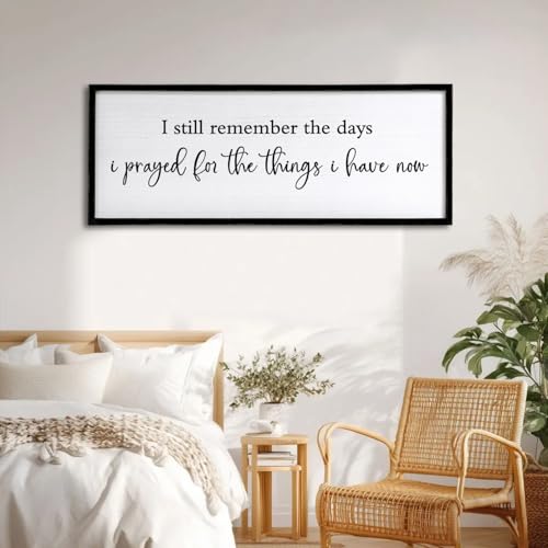 Foutcheou I Still Remember the Days I Prayed Sign Wall Art, 32"×12", Black - color: I Still Remember the Days I Prayed Black, size: 32"L x 12"W