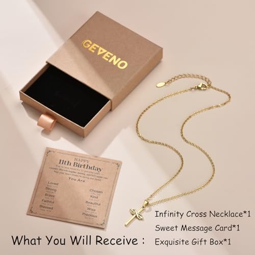 Happy 6-16th Birthday Gifts for Girls,Cross Necklace Decorations - style: Happy 10th Birthday