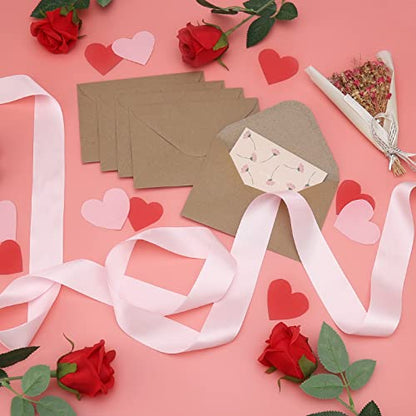 Keketer 50 Pack Kraft 4x6 Envelopes, Contour Flap A4 Envelopes for Engagement Invites, Weddings Invitation, announcements, Baby shower, Perfect for RSVP Card 120gsm, 4.5 x 6.4 Inches - 100% Recycled - color: Kraft-50
