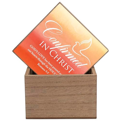 Elanze Designs Confirmed In Christ - God's Love Poured Out - Romans 5:5-4x3 Inch Multicolor MDF Wood Keepsake Memento Box