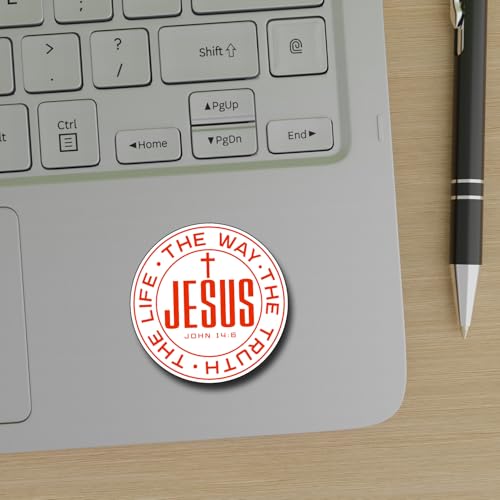 (3Pcs) Jesus The Way The Truth The Life Sticker Christian Inspirational Decals Motivational Decorate Laptop Phone Books Water Bottles Kindles Tumbler Waterproof Vinyl Stickers 3'' Inch - color: Jesus the Way the Truth the Life1