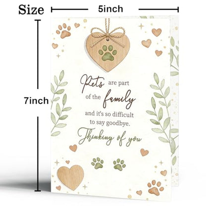 Pet Sympathy Card, Pet Loss Card for Dog Cat - color: BK-051