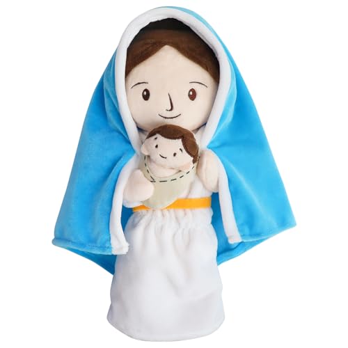Yelakey Jesus Plush Virgin Mary Doll 11.8" Stuffed Religious Gift for Kids - color: 11.8inch/Virgin Mary and Jesus