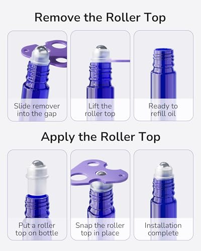 ULG Essential Oil Roller Bottles 48 Pack 10ml Cobalt Blue Glass Empty Bottles with Stainless Steel Roller Balls (10 Extra Roller Balls, 4 Openers, 4 Droppers, 48 Waterproof Labels) - color: Blue, size: 48-Pack