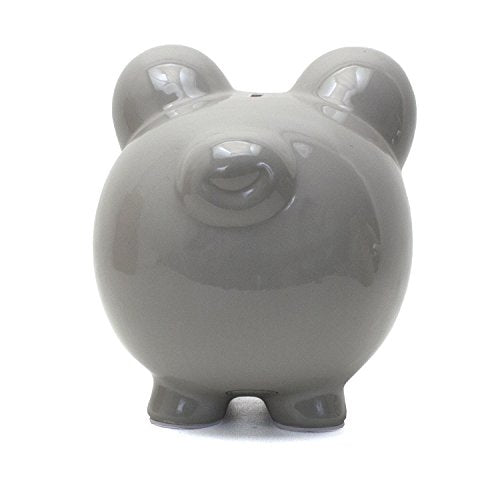 Child to Cherish Ceramic Piggy Bank, Gray - color: Gray