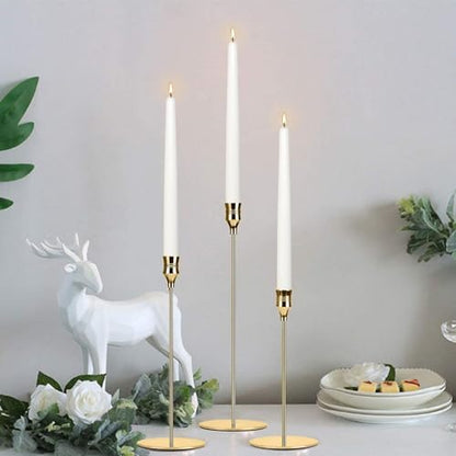 12 Pack 10 inch White Taper Candles, Dripless Smokeless Unscented - color: White, size: 12Pack