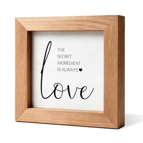 The Secret Ingredient Is Always Love Wood Sign, Farmhouse Home Decor - color: Love35