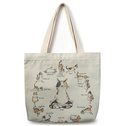 Large Tote Shopping Bag Cotton Canvas-Reusable grocery Bag with Zipper Aesthetic Reusable Shoulder Bag - style: Style-g
