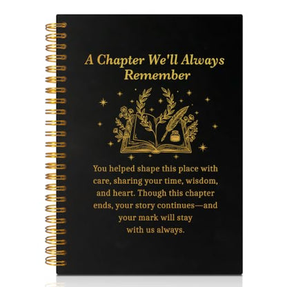 A Chapter We Will Always Remember Spiral Notebook Gifts for Leader - color: Black115