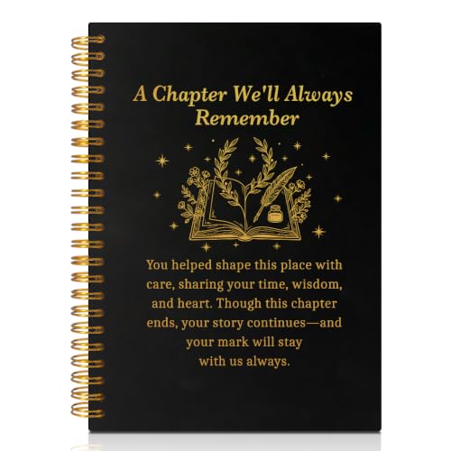 A Chapter We Will Always Remember Spiral Notebook Gifts for Leader - color: Black115