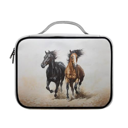 Bible Cover Church Carrying Book Case Polyester Bible Protective with Pen Slots and Zippered Pocket Customizable - color: Black Brown Horse