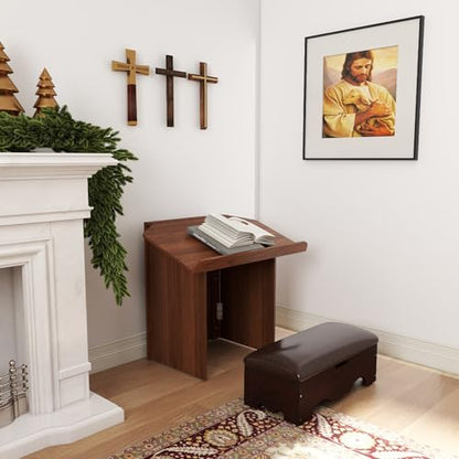 Kneelers for Praying, Wooden Prayer Kneeler Bench with Storage