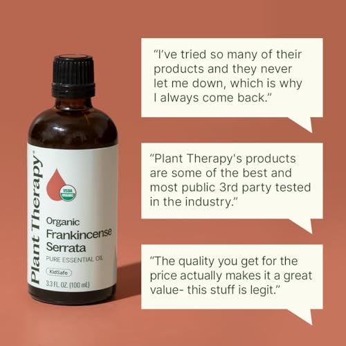 Plant Therapy Organic Frankincense Serrata Essential Oil 100 mL (3.3 oz) - size: 3.3 Fl Oz (Pack of 1)