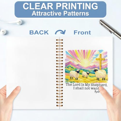 Psalm 23 Christian Notebook Journal for Women, 5.5x8.3 - color: white-Psalm 23 Christian