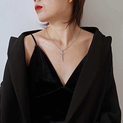 Lcherry Faith Cross Pendant Necklace for Women Religious Christian Jewelry Birthday Christmas Gifts for Women - style: 25-Peace