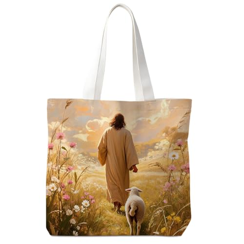 Christian Tote Bag - color: Jesus and Lamb