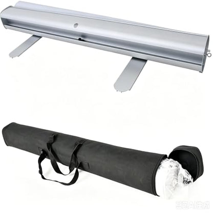 Retractable Banner Stand 33.5" x 80", Aluminum Roll Up Display with Carry Bag, Portable Banner Stand for Trade Shows, Exhibitions, Business Events and Presentations, Stand Only - size: 33 ½" x 80 inch (Stand Only)