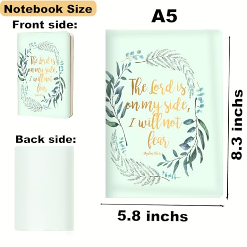 Bible Verse Lined Journal Notebook for Women Men, Bible Journal - color: Multi 0345