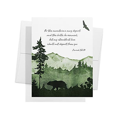 Twigs Paper Christian Sympathy Cards, 24 Bible Verse Blank Note Cards - color: Bible Verses, size: 24-Count