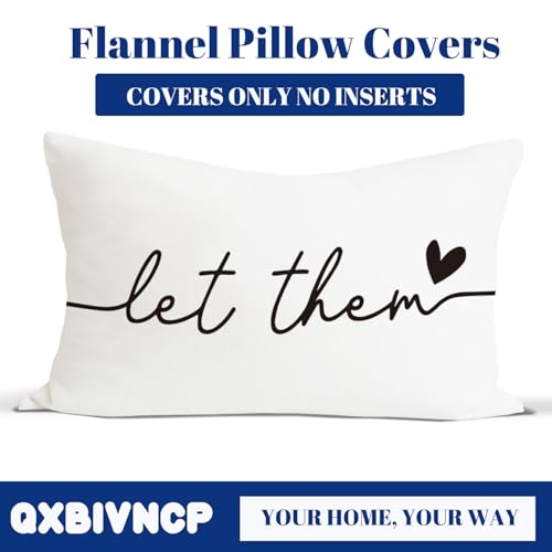 Let Them Throw Pillow Covers 12x20 Inch, Decorative Pillows Covers - color: Letthem