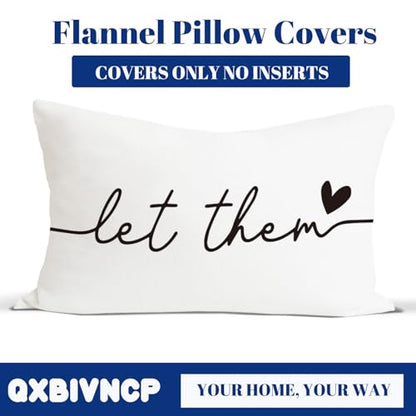 Let Them Throw Pillow Covers 12x20 Inch, Decorative Pillows Covers - color: Letthem