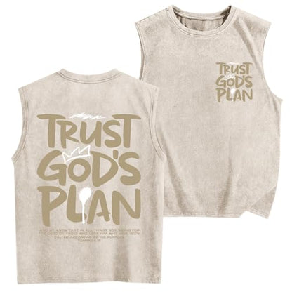BINTEHGS Mens Sleeveless Graphic Tees Christian Tank Tops Workout Cut Off Shirt Acid Wash Gym Tanks Religious Faith Tee - color: Apricot, size: Large