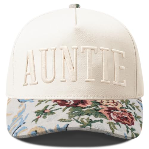 Put It On My Husband's Tab Funny Trucker Hats Women Vintage Adjustable Baseball Cap Embroidery Fashion Trucker Hat - color: Auntie - Beige/Retro Floral