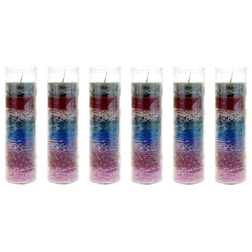 Mega Candles Unscented Devotional Vigil Prayer Wax Candle 6 Count 2" x 8" - color: Multicolor, size: 6 Pieces