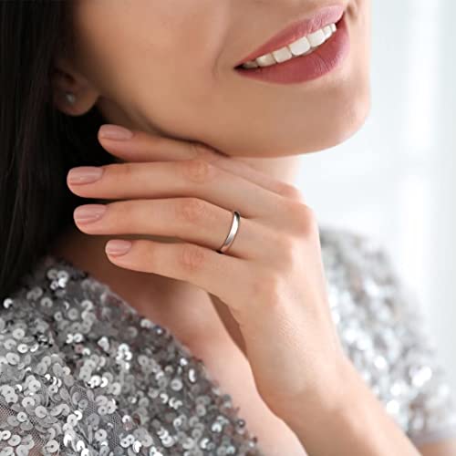 King Will 316L Wedding Band for Men Women, 4-8mm I LOVE YOU Dome Size 4-15 - color: A-Sliver-Plated-3mm