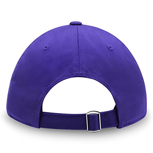 JPAK Jesus Fish Symbol Premium Dad Hat Embroidered Cotton Baseball Cap Symbol of Christianity - color: Purple