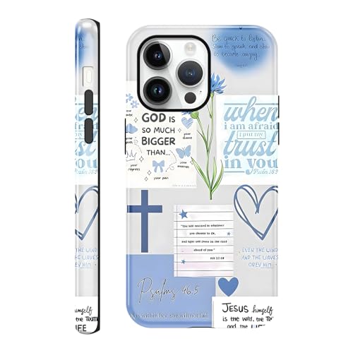 Cute Blue Jesus Christian Phone Case for iPhone 14 Pro 6.1'' - color: Blue, size: iPhone 14 Pro