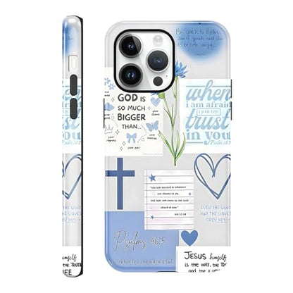 Cute Blue Jesus Christian Phone Case for iPhone 14 Pro 6.1'' - color: Blue, size: iPhone 14 Pro