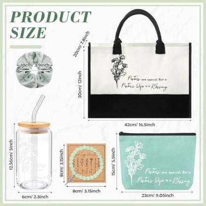 7 Pcs Pastor's Wife Appreciation Gifts Christian Set,Sage Green - color: Sage Green
