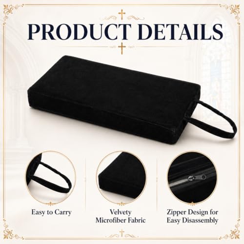 Colingmill Personal Prayer Kneeler Pad 18 3/4 Inch Christian Kneeler Pillow - color: Black