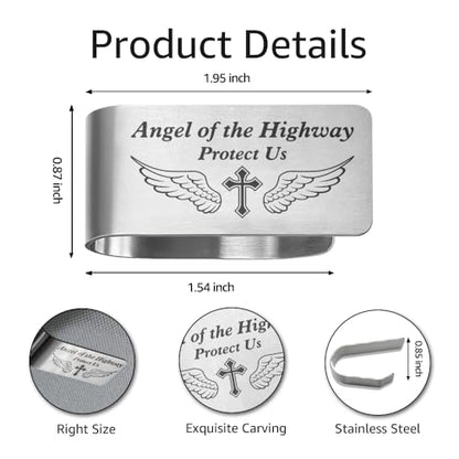Guardian Angel Car Visor Clip, Christian Visor Clip for Men Women - color: Sliver16