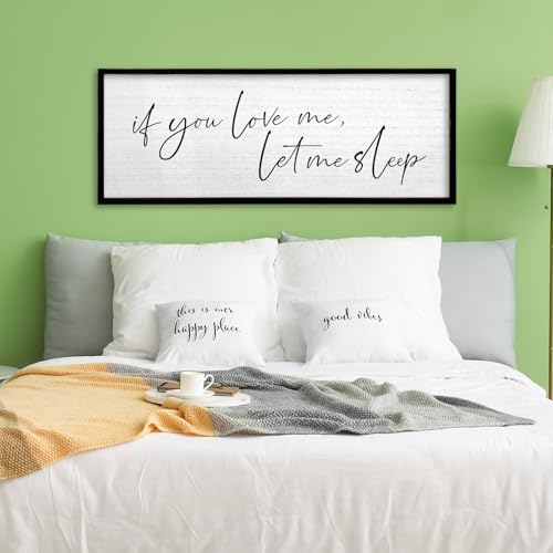 TQianJiang If You Love Me Let Me Sleep Sign, 40"×15", Black - color: If You Love Me Let Me Sleep (Black), size: 40"L x 15"W