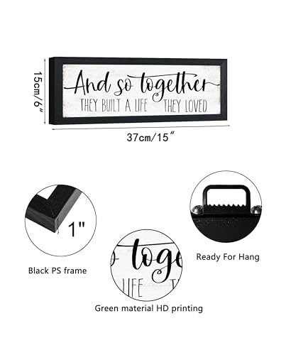 And So Together They Built a Life They Loved Sign Wall Decor 6" x 14.5" - color: And So Together They Built a Life They Loved
